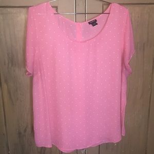 Torrid Pink Polka Dot Top